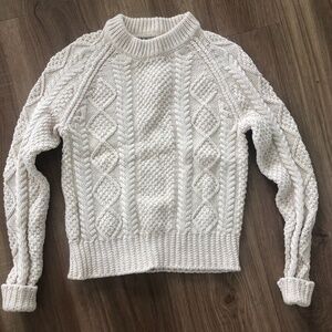 LL Bean XS 100% Cotton Fisherman Sweater